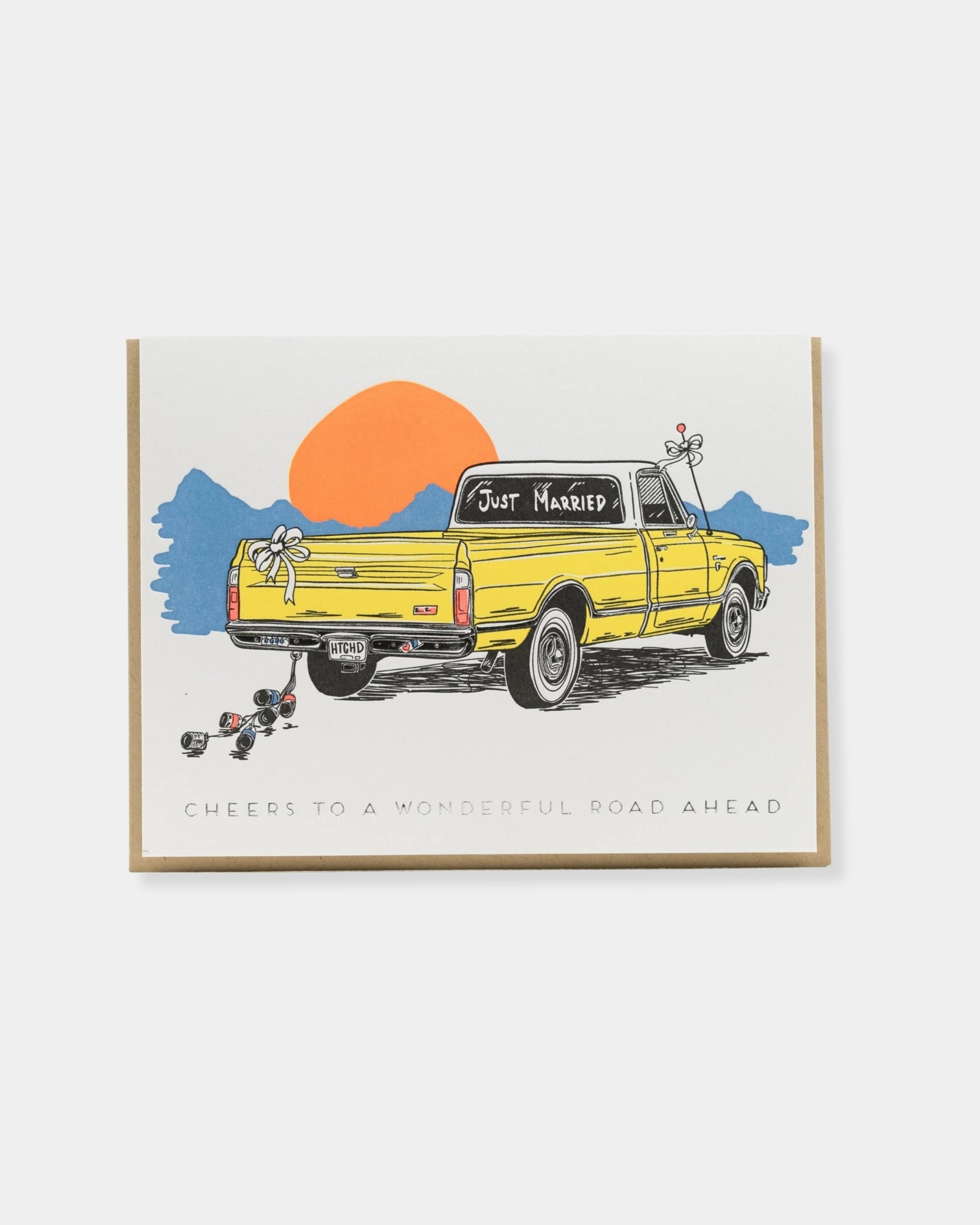 WEDDING TRUCK SUNSET - CARD