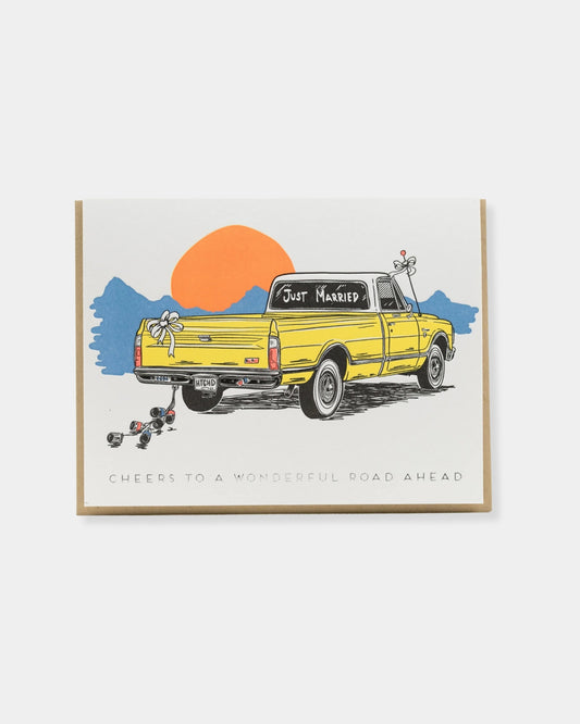 WEDDING TRUCK SUNSET - CARD