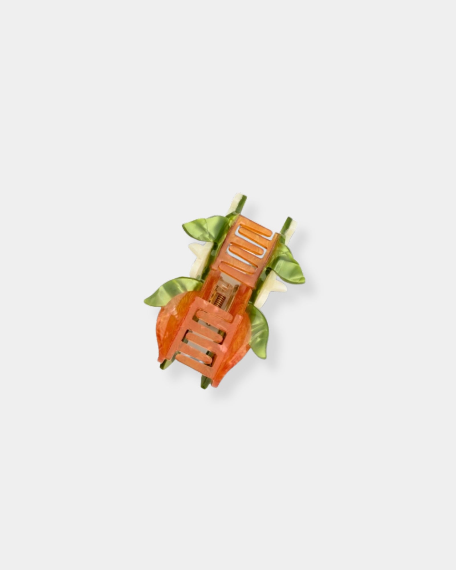 HAND-PAINTED ORANGE BLOSSOM HAIR CLAW CLIP