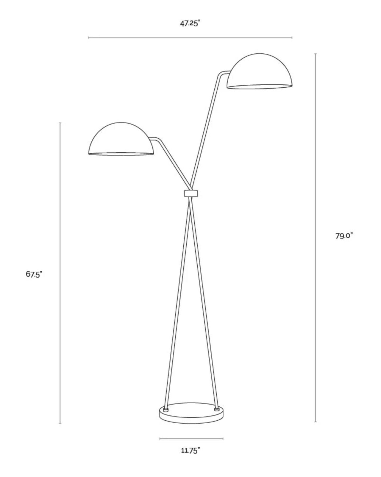 FAVEN FLOOR LAMP - BLACK | Stonewaters