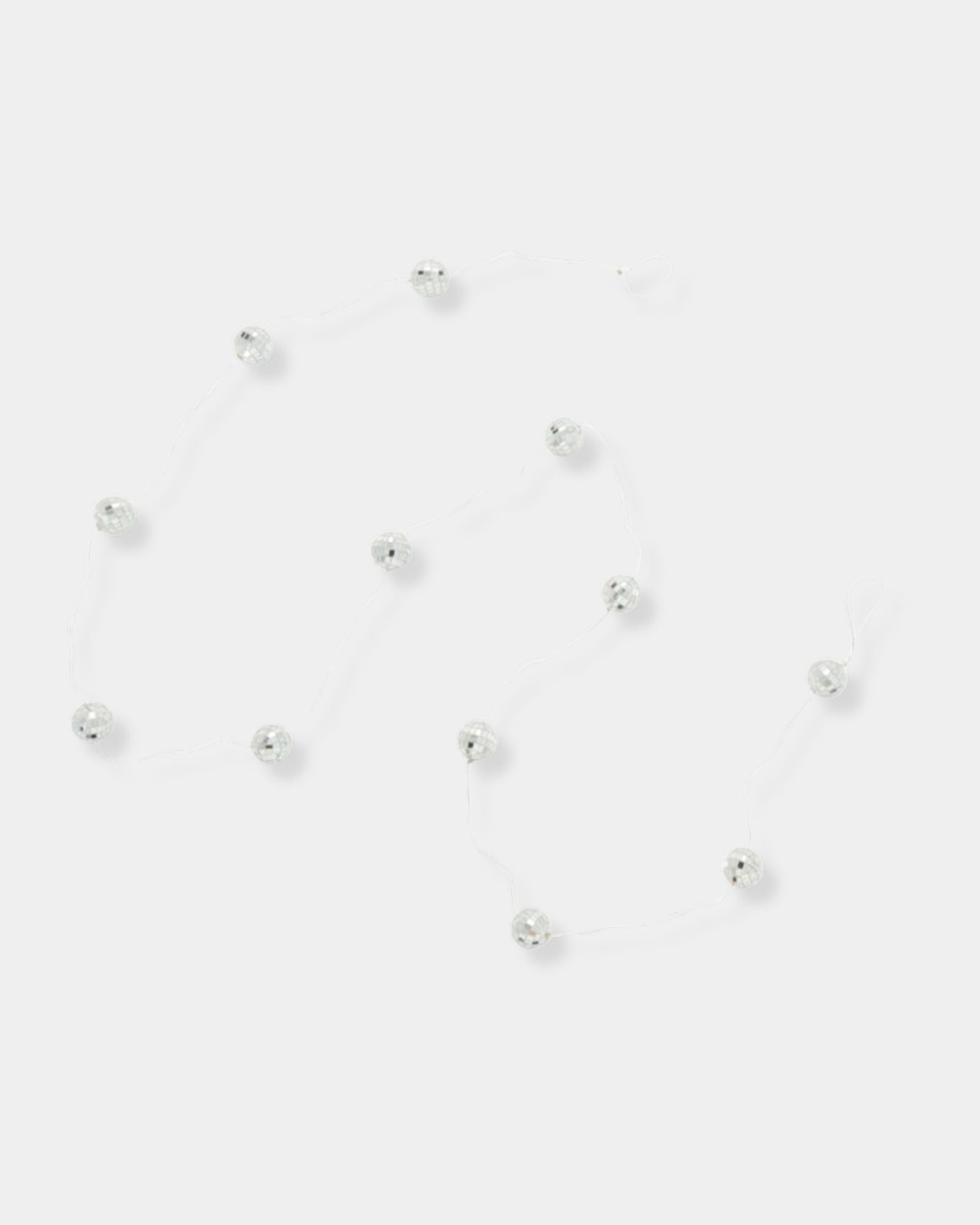 TINY DISCO GARLAND 88" SILVER