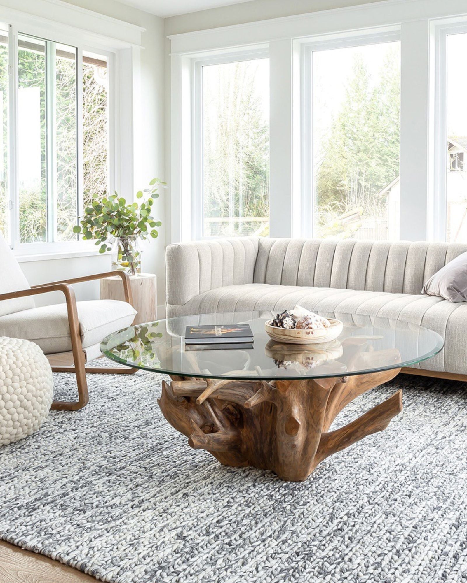 White root coffee table discount