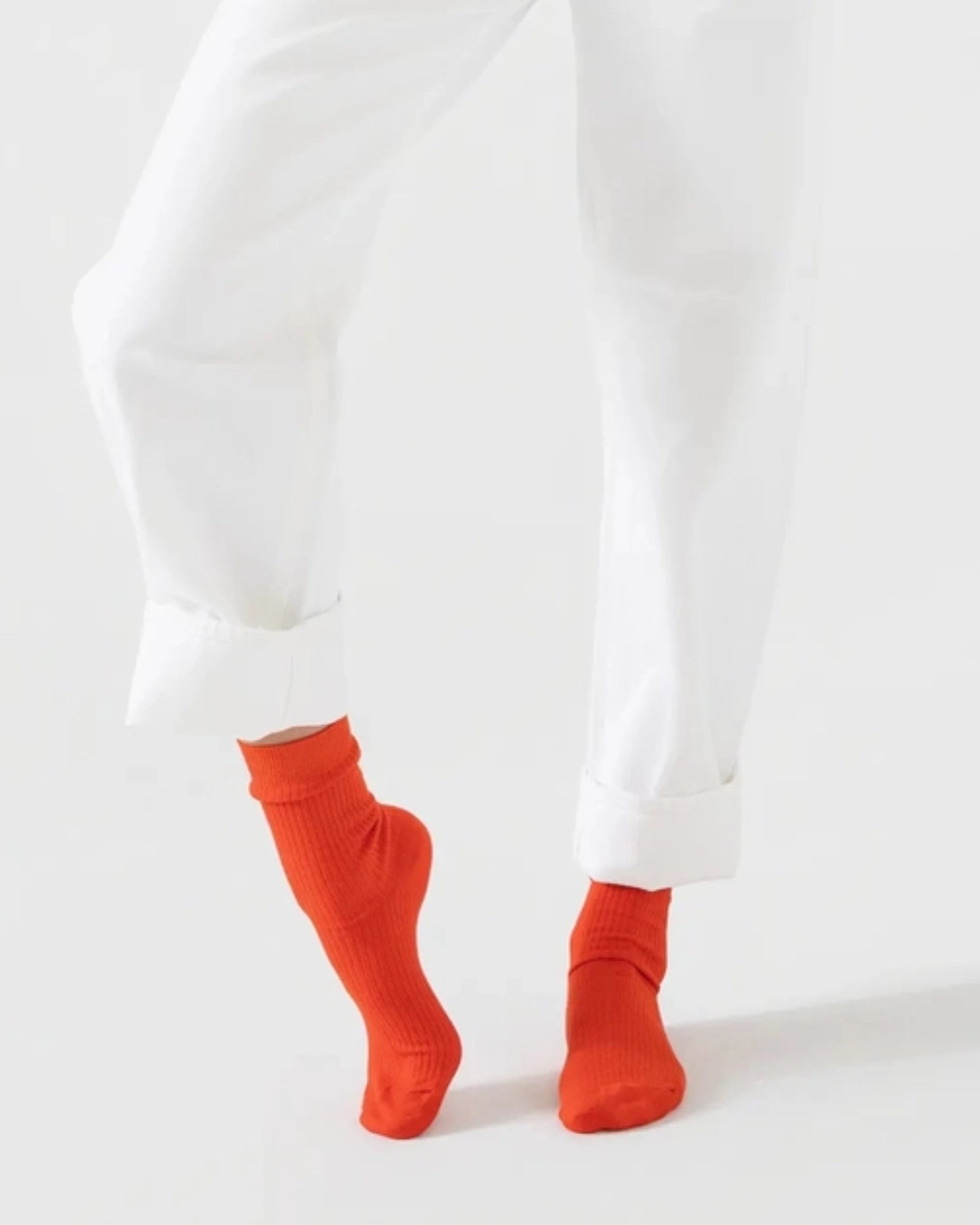 EVERYDAY COTTON CREW SOCK - RED