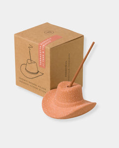 TERRACOTTA COWBOY HAT - INCENSE HOLDER