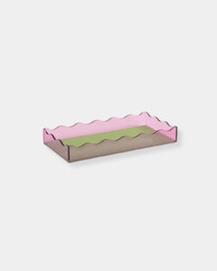 PINK WOBBLY RECTANGLE - TRAY