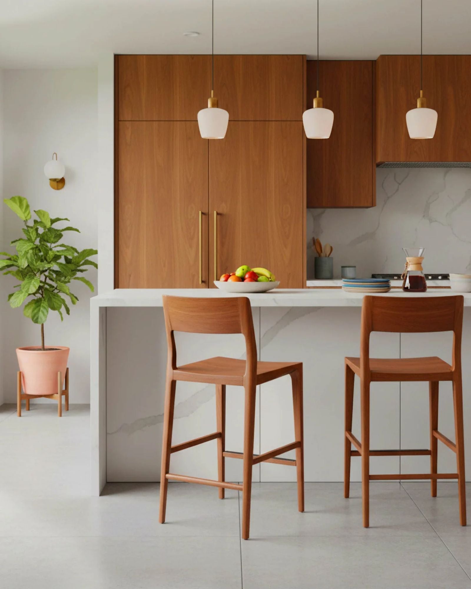 CATANIA COUNTER STOOL - WARM BROWN