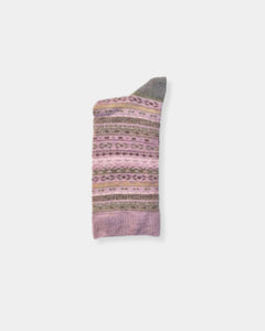 ALPACA CREW SOCK - DUSTY ROSE