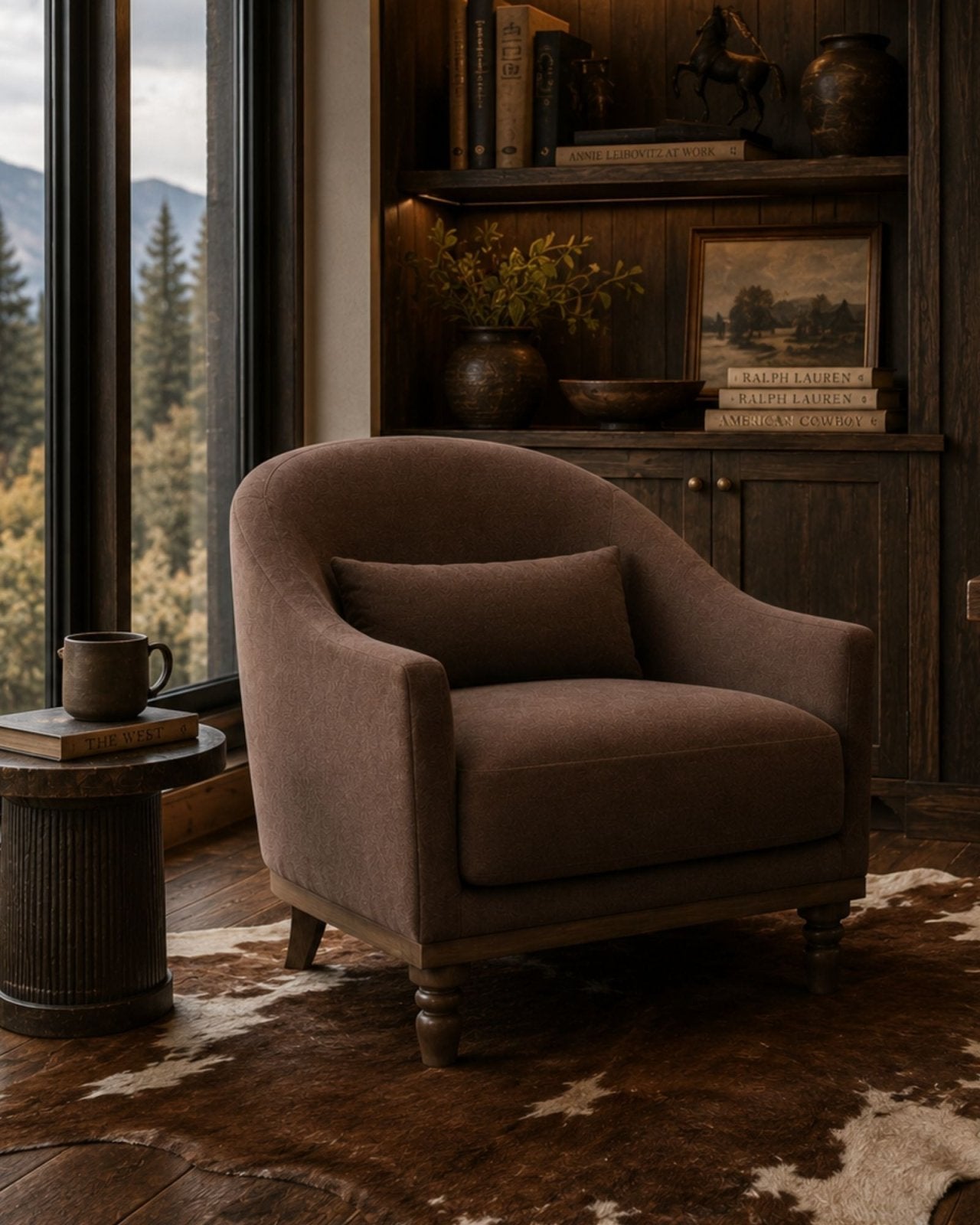 FEBRUARY ACCENT CHAIR - VELVET COFFEE | Stonewaters