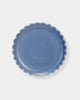 BLUE STONEWARE SCALLOPED EDGE PLATE