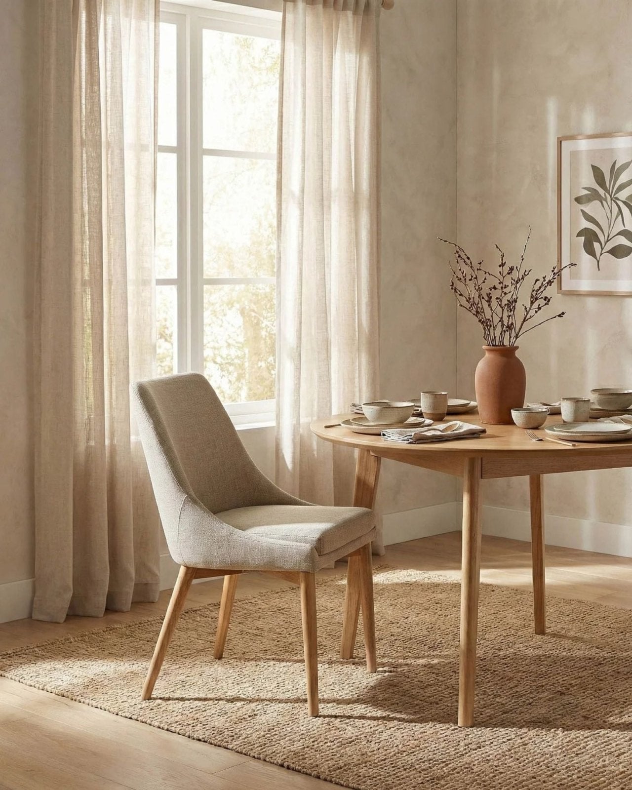 FRITZ SIDE CHAIR TAUPE NATURAL - SET OF 2 | Stonewaters