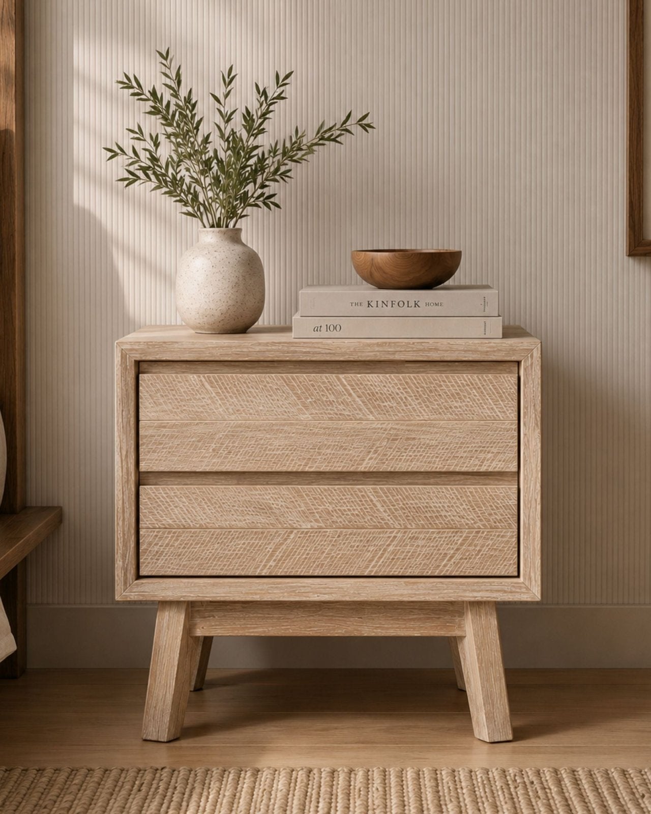 GIA 2-DRAWER NIGHTSTAND - LIGHT DRIFTWOOD | Stonewaters