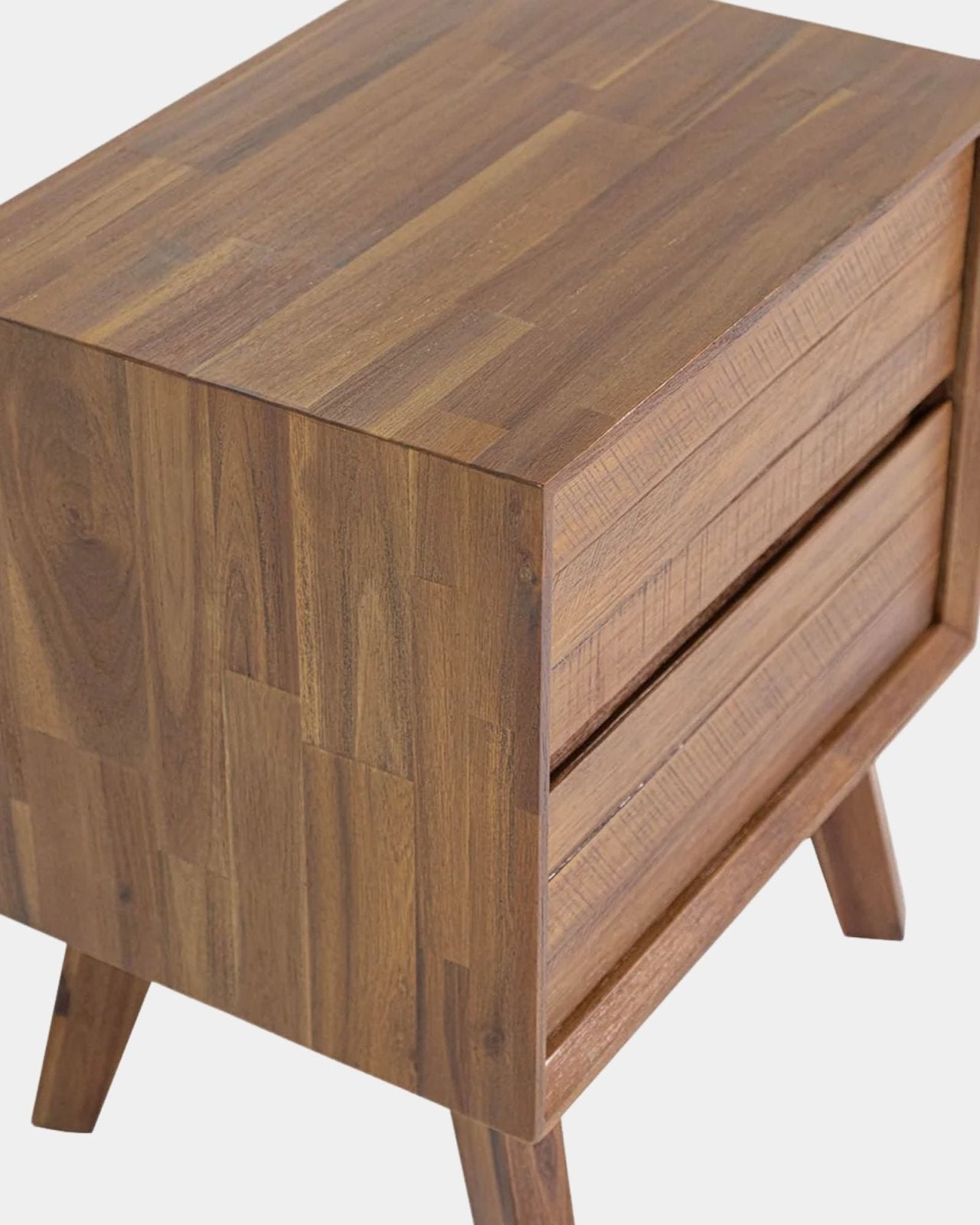 GIA 2-DRAWER NIGHTSTAND - WARM PECAN | Stonewaters