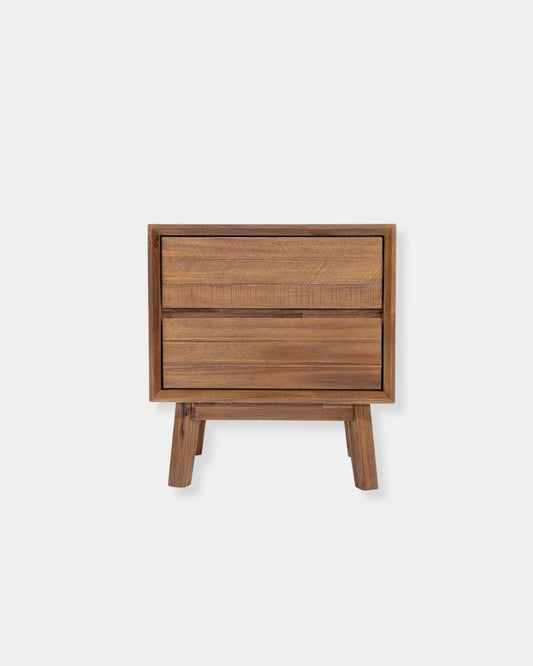 GIA 2-DRAWER NIGHTSTAND - WARM PECAN | Stonewaters