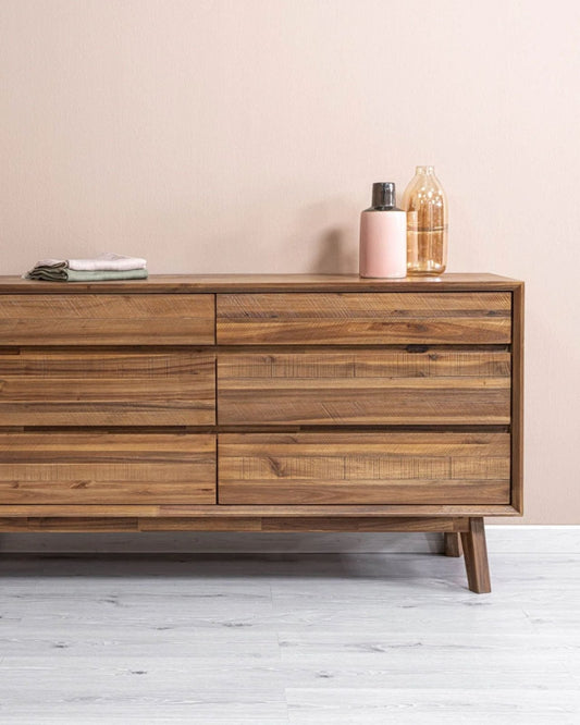 GIA 6-DRAWER DRESSER - WARM PECAN | Stonewaters