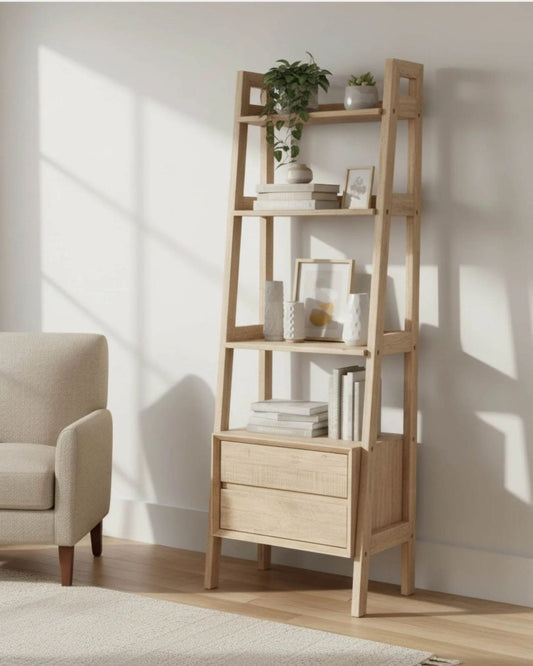 GIA BOOKCASE - LIGHT DRIFTWOOD | Stonewaters