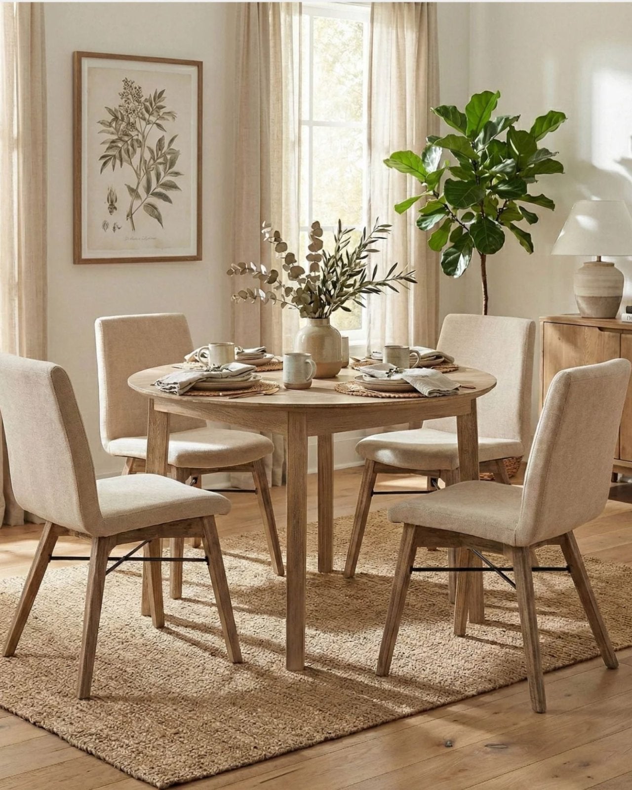 GIA ROUND DINING TABLE - LIGHT DRIFTWOOD | Stonewaters