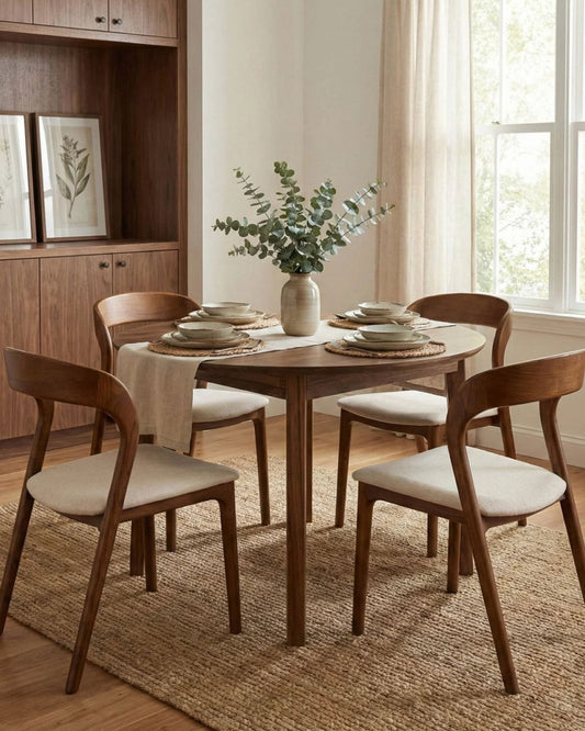 GIA ROUND DINING TABLE - WARM PECAN | Stonewaters