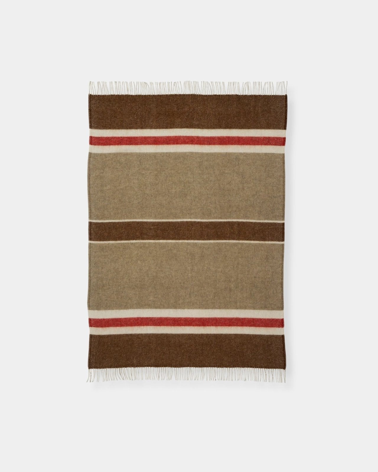 GOTLAND STRIPE THROW - BROWN BEIGE RED | Stonewaters