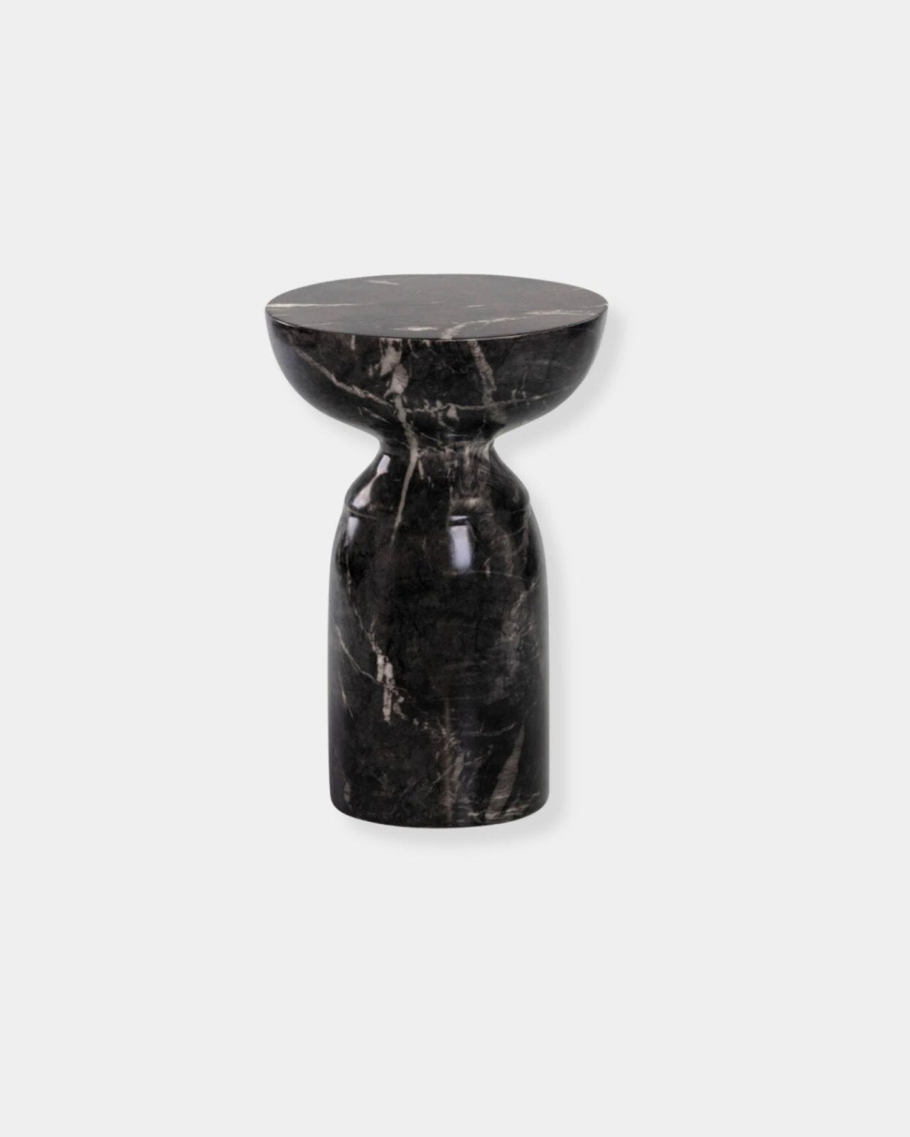 GOYA END TABLE - BLACK MARBLE | Stonewaters