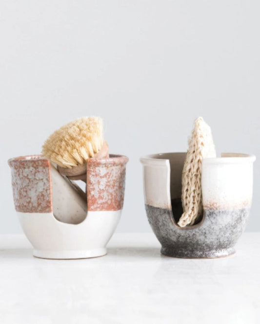 GREY STONEWARE SPONGE HOLDER | Stonewaters