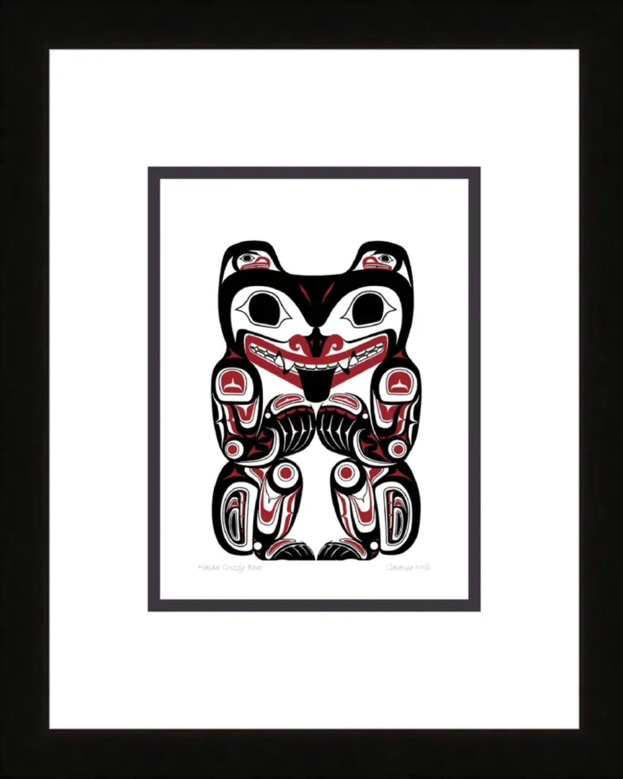 HAIDA GRIZZLY BEAR - 11x14 MATTED ART CARD | Stonewaters
