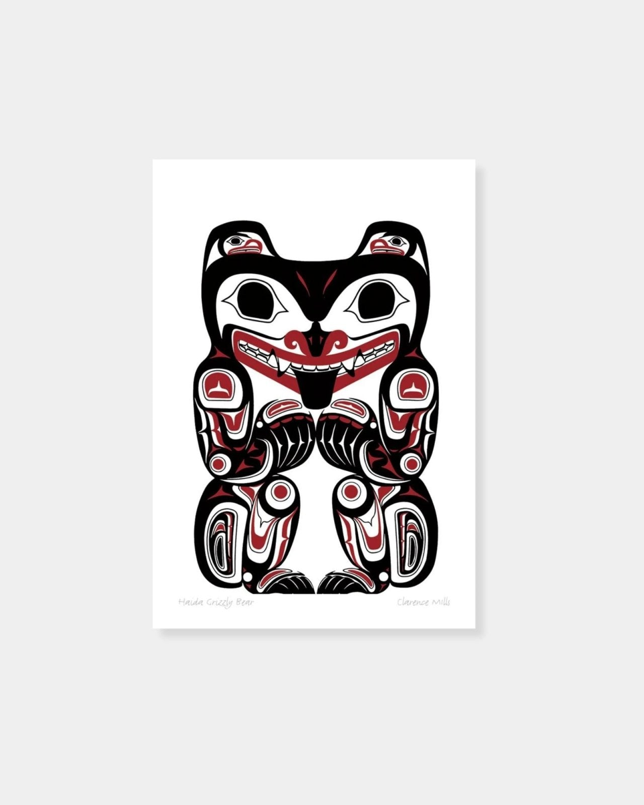 HAIDA GRIZZLY BEAR - 11x14 MATTED ART CARD | Stonewaters