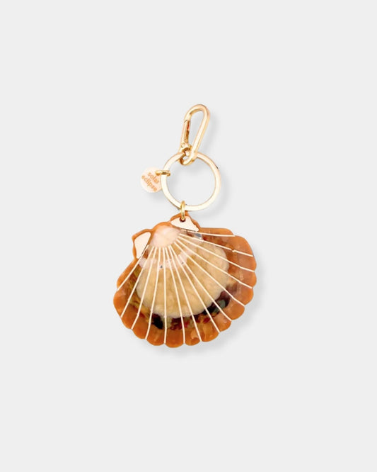 HAND-PAINTED MINI SUNSET SEASHELL - BAG CHARM + KEYCHAIN | Stonewaters
