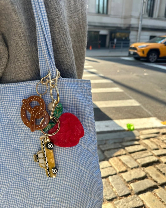 HAND-PAINTED PRETZEL BAG CHARM + KEYCHAIN | Stonewaters