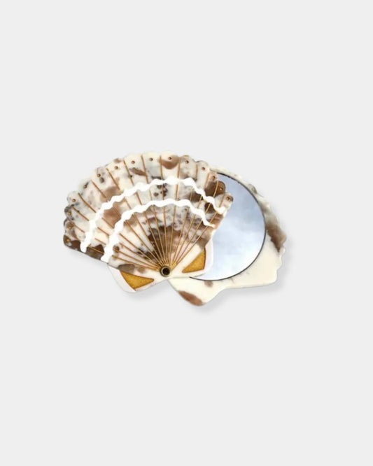 HAND-PAINTED SEASHELL COMPACT MIRROR | Stonewaters