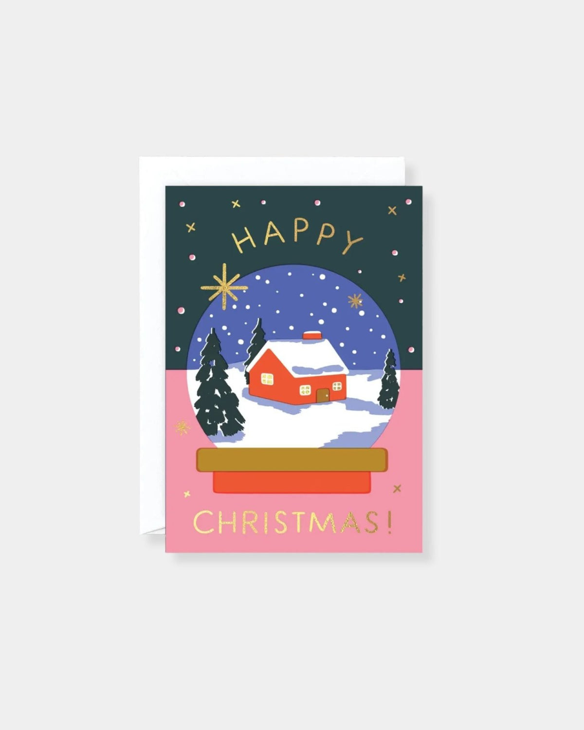 HAPPY CHRISTMAS SNOW GLOBE - CARD | Stonewaters