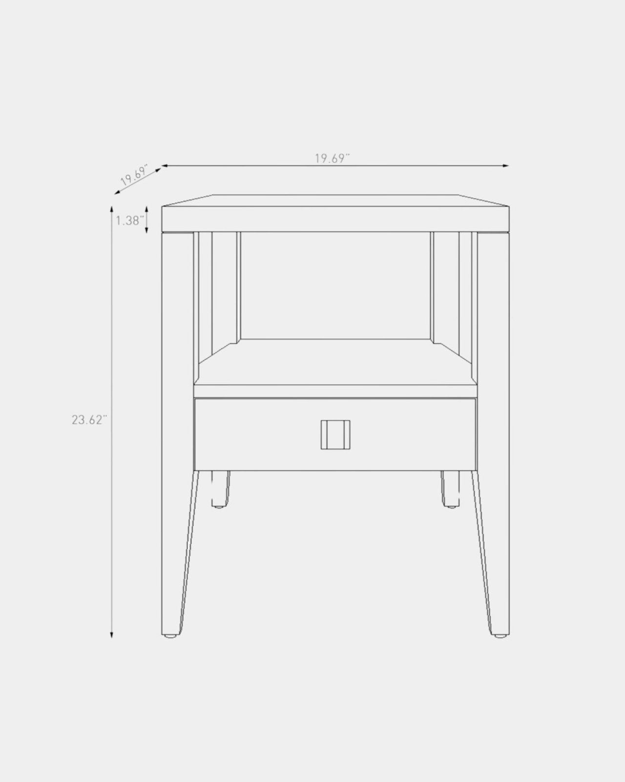 HARA 1 DR NIGHTSTAND - BLACK | Stonewaters