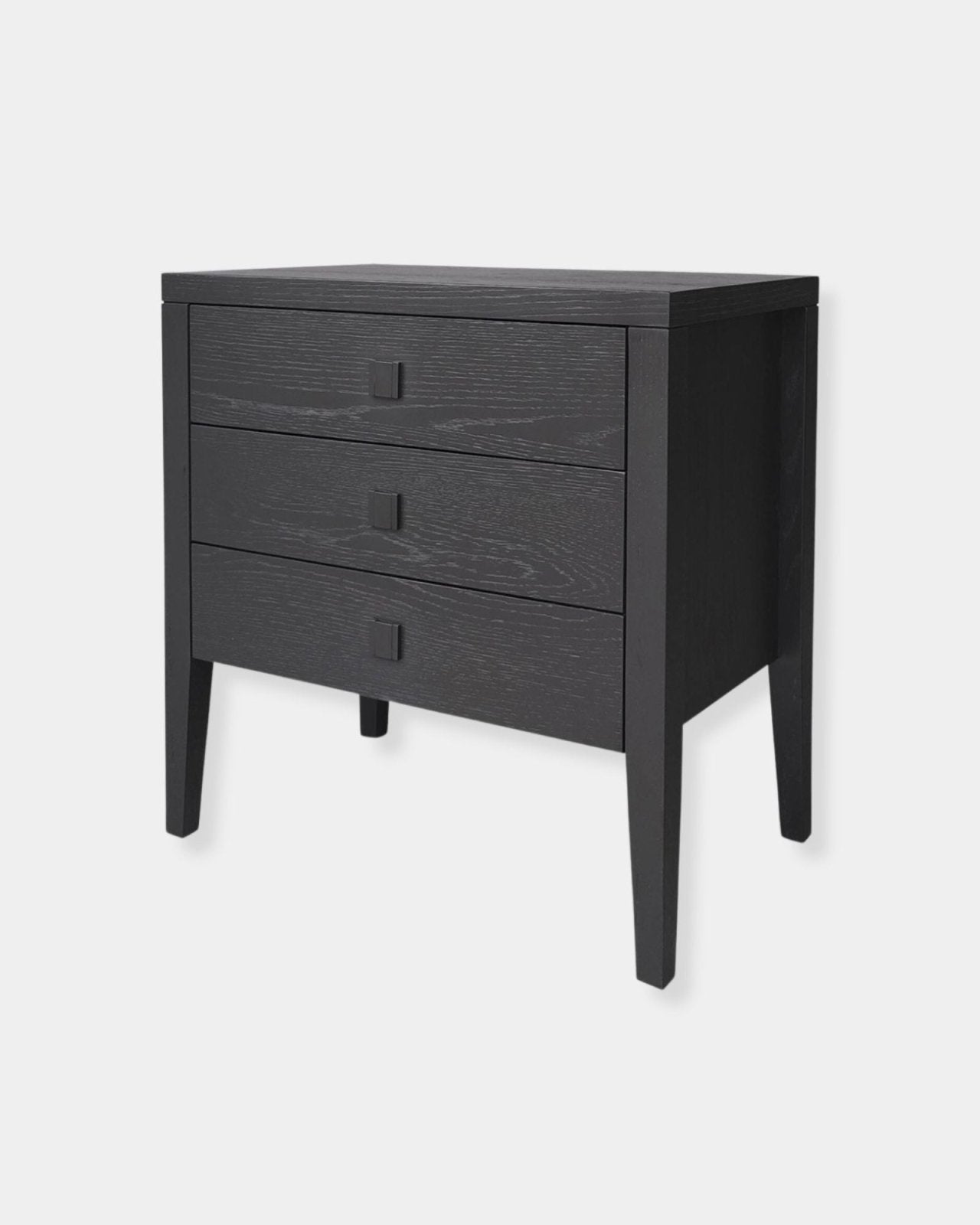 HARA 3-DR NIGHTSTAND - BLACK | Stonewaters