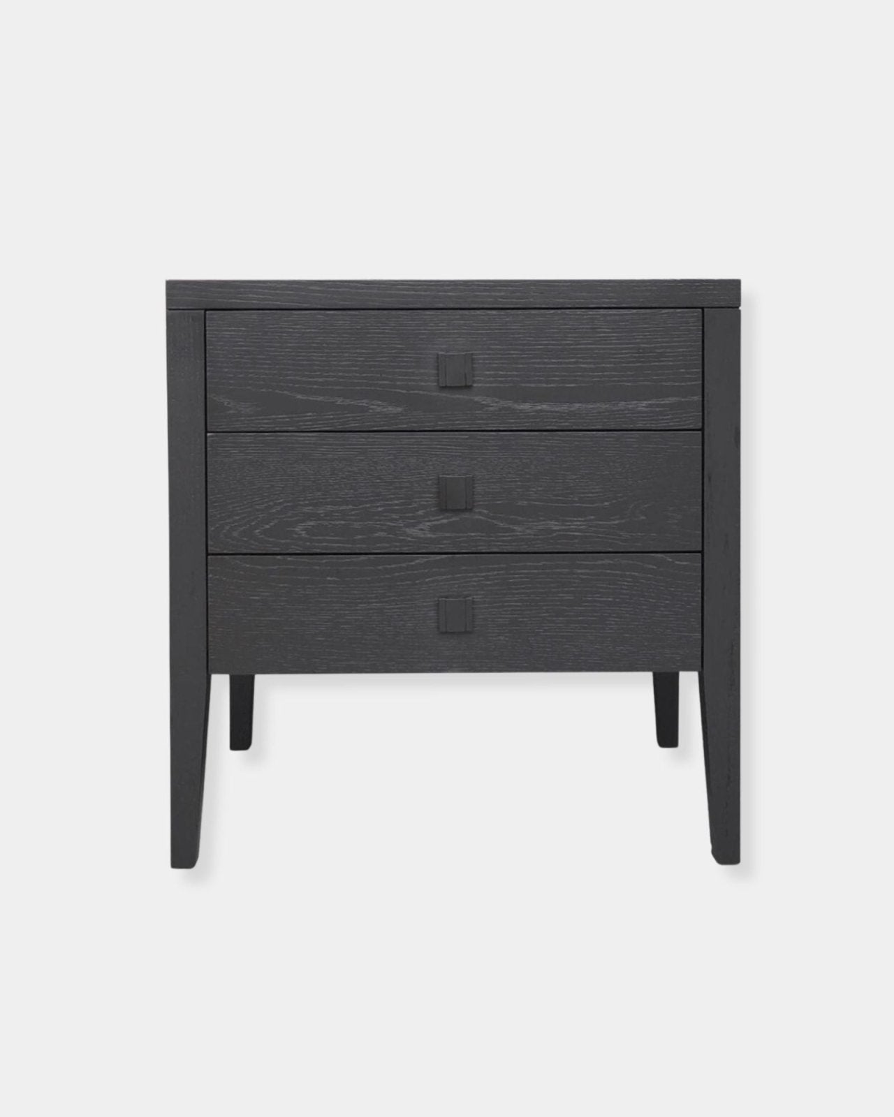 HARA 3-DR NIGHTSTAND - BLACK | Stonewaters