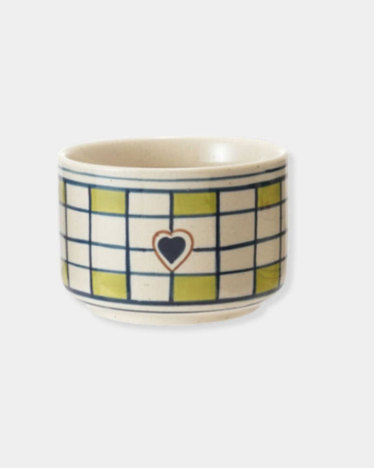 HEART CHECKERED BOWL | Stonewaters