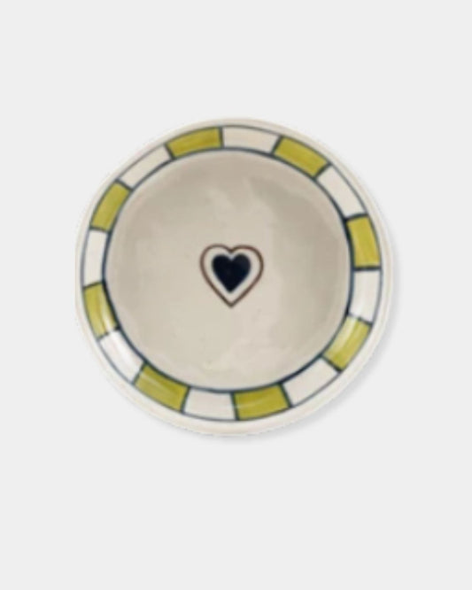 HEART CHECKERED DISH | Stonewaters