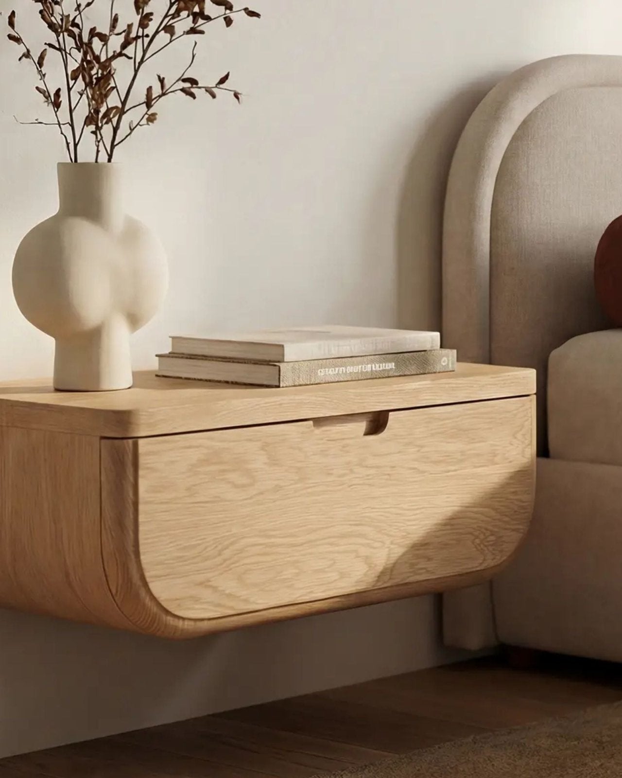 HETTIE FLOATING NIGHTSTAND - NATURAL | Stonewaters
