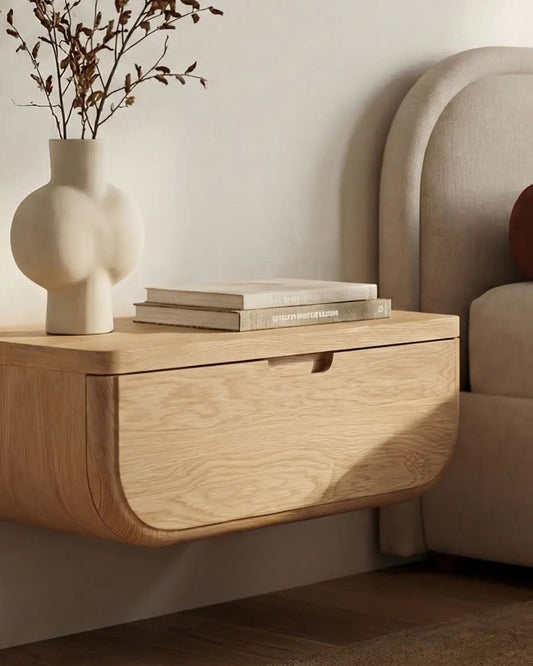 HETTIE FLOATING NIGHTSTAND - NATURAL | Stonewaters
