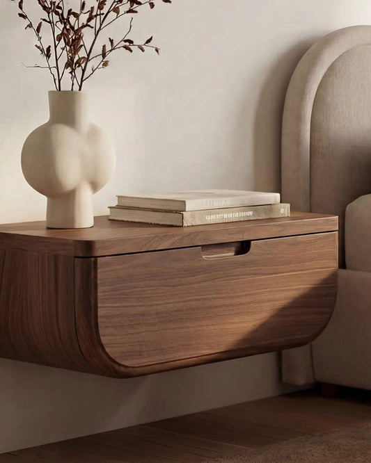 HETTIE FLOATING NIGHTSTAND - WALNUT | Stonewaters