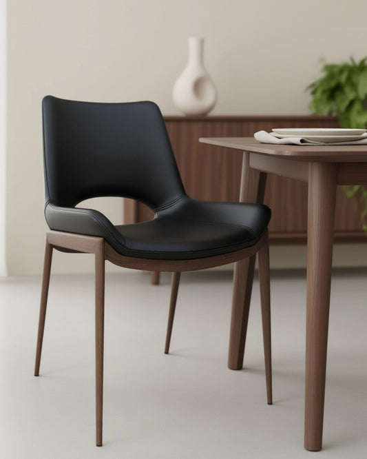 ICONA CHAIR SET OF 6 - BLACK AND WALNUT | Stonewaters