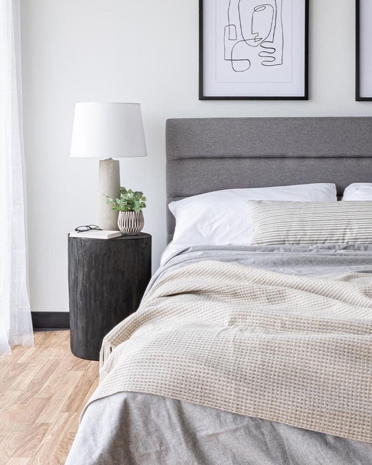 JUSTIN BED - GREIGE | Stonewaters