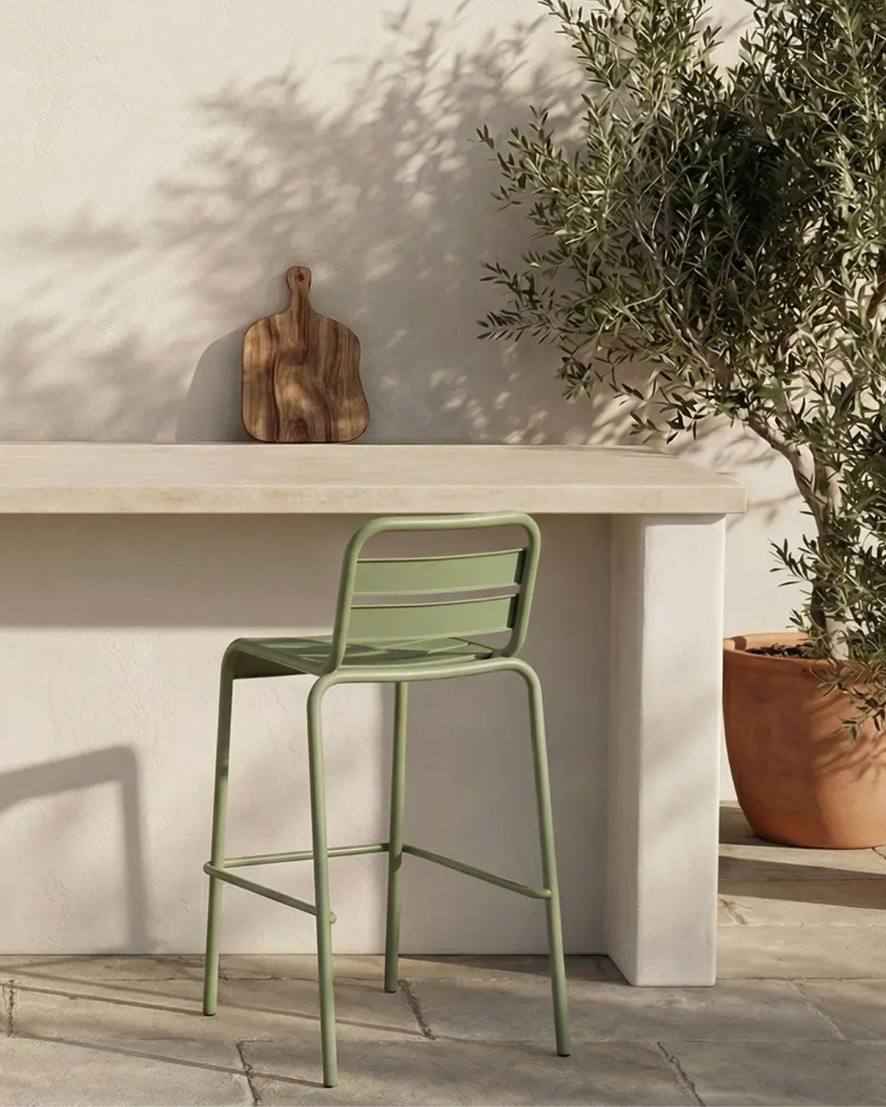 KADE OUTDOOR SET OF 2 BAR STOOL - GREEN | Stonewaters