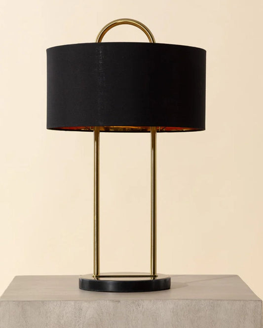 KEZNA TABLE LAMP - BLACK | Stonewaters