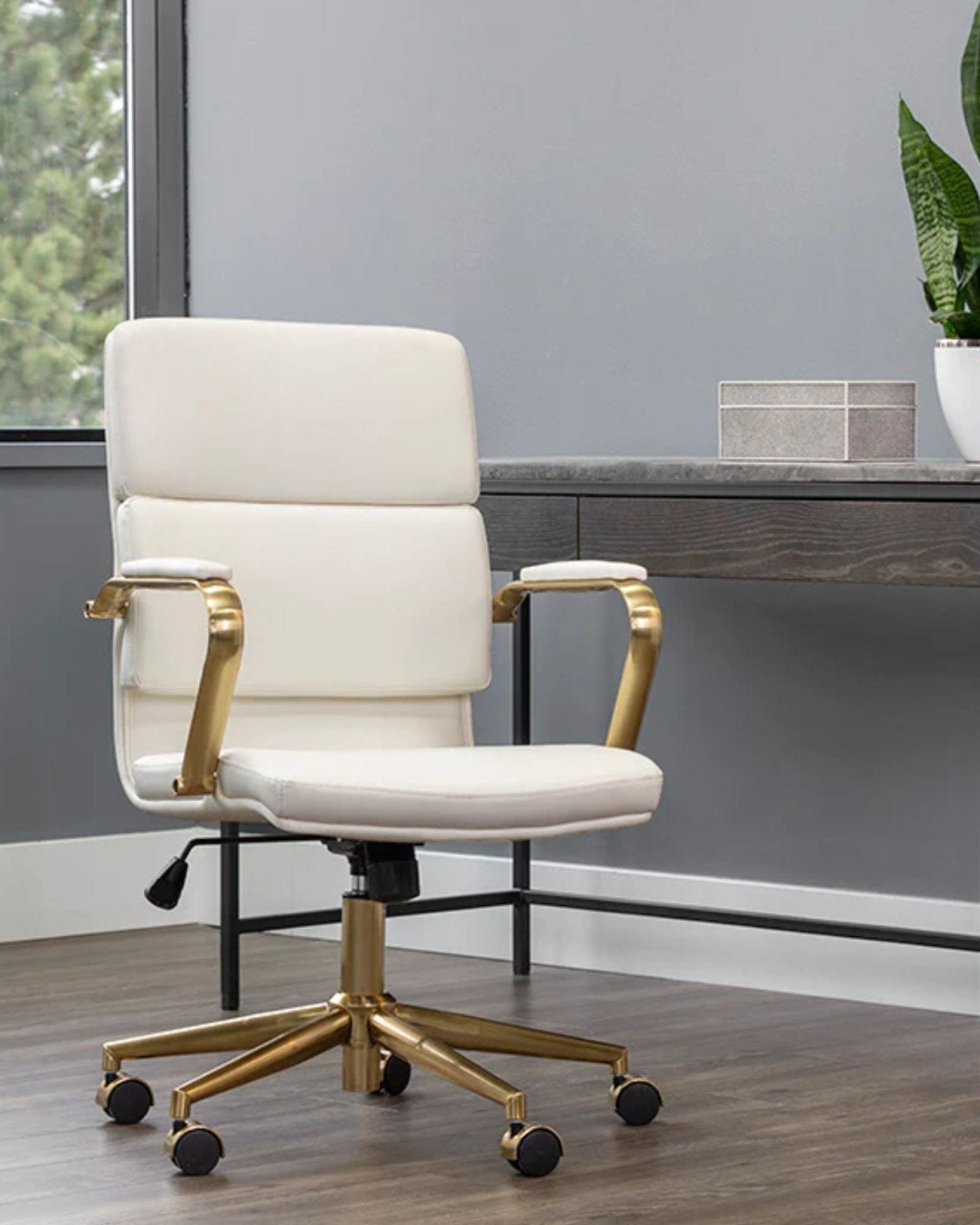 KLEO OFFICE CHAIR - SNOW | Stonewaters