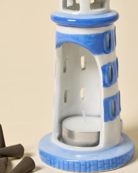 LIGHTHOUSE - CERAMIC INCENSE & TEA LIGHT HOLDER | Stonewaters