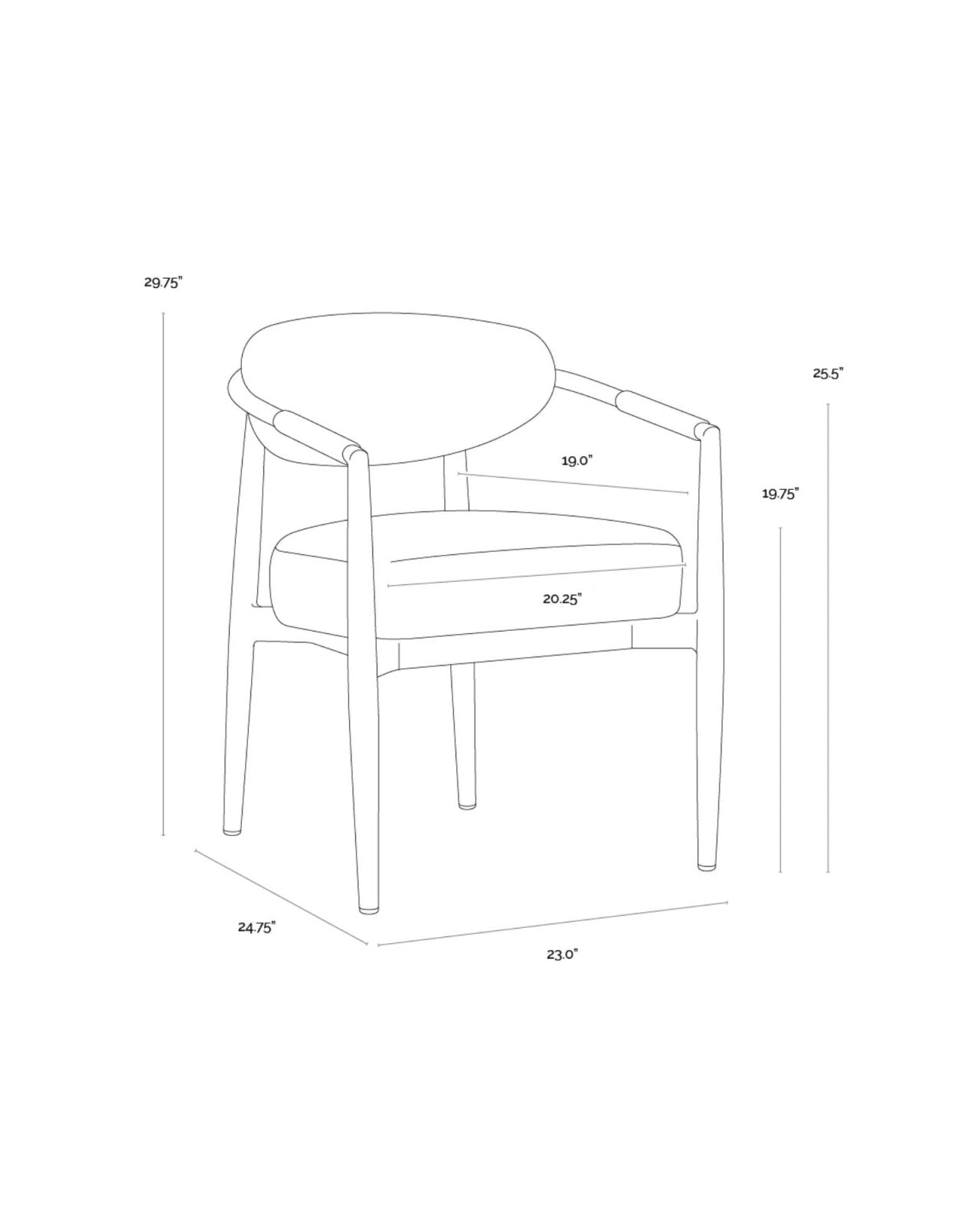 MARITA DINING CHAIR - BLACK | Stonewaters