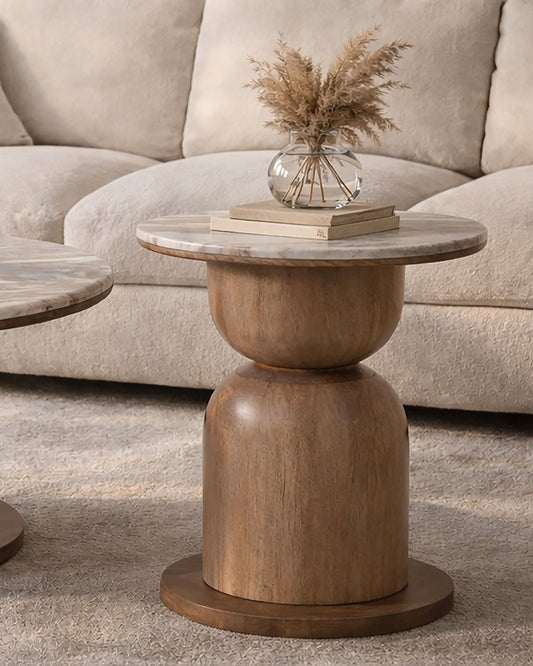 MARTINA ROUND ACCENT TABLE | Stonewaters