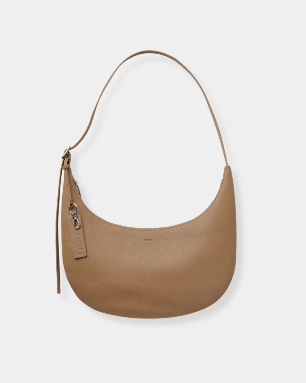 MEDIUM RECYCLED LEATHER FLAT CRESCENT - DUNE | Stonewaters