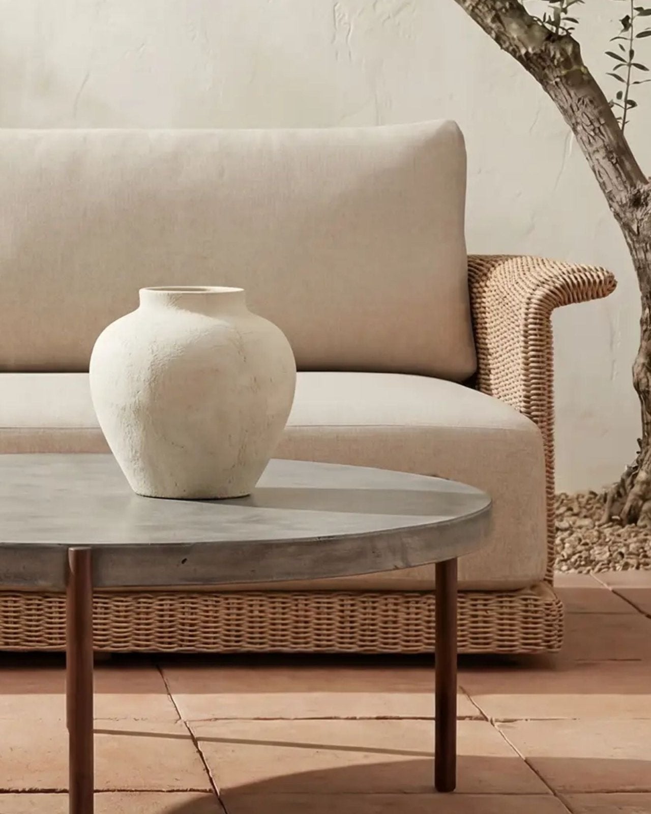 MEREDITH OUTDOOR SOFA - BEIGE | Stonewaters