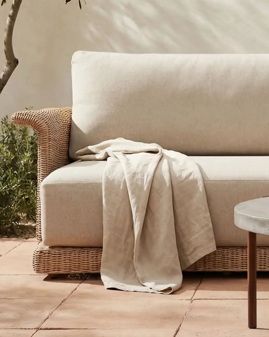 MEREDITH OUTDOOR SOFA - BEIGE | Stonewaters