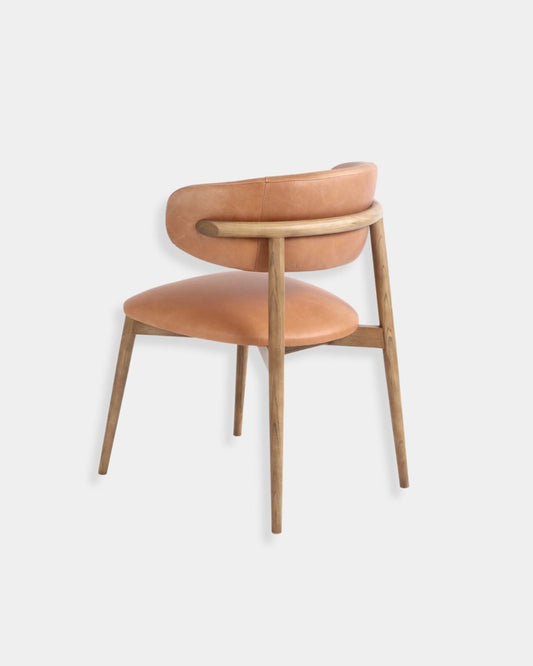 MILO LEATHER CHAIR - HAZELNUT - 135475